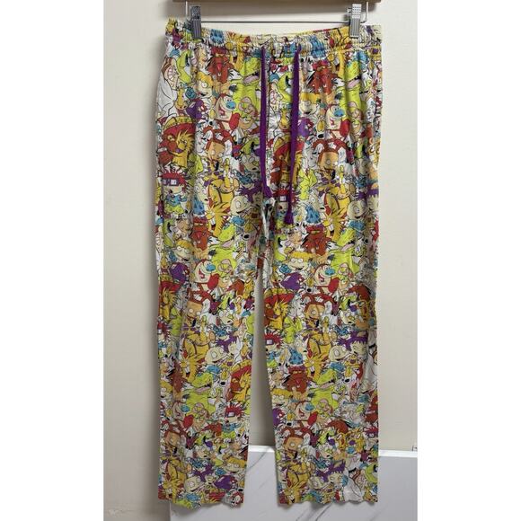 Nickelodeon Other - Nickelodeon 90s Cartoon Print Pajama Pants Rugrats Ren Stimpy Lounge Unisex M